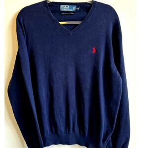 VTG Ralph Lauren Men’s Golf Sweater Pima Cotton 80s Preppy Retro Academia Dad XL